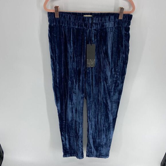 Anthropologie Pants - Anthropologie Tina + Jo Navy Blue Velvet Straight Leg Casual Pant NWT Womens S
